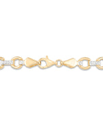 Load image into Gallery viewer, 18K Yellow Gold over Sterling Silver_Diamond Fascination® Diamond Accent Sterling Silver Oval Link Bracelet - iHeart Jewels_I_Heart_1
