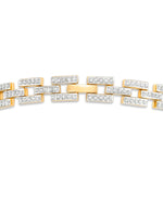 Load image into Gallery viewer, 18K Yellow Gold over Sterling Silver_Diamond Fascination® Diamond Accent Sterling Silver Panther Link Bracelet - iHeart Jewels_I_Heart_1
