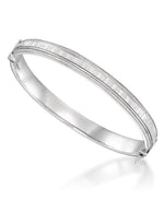 Load image into Gallery viewer, Platinum over Sterling Silver_Estate Style Glitter Bangle_I_Heart_1
