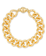 Load image into Gallery viewer, Yellow Gold_Gold Luxe® 14K Yellow Gold Bold Ladies Curb Link Bracelet. Dent Resistant, Infused with Nano Diamond Resin Core®. Average Wrist Size. - iHeart Jewels_I_Heart_1
