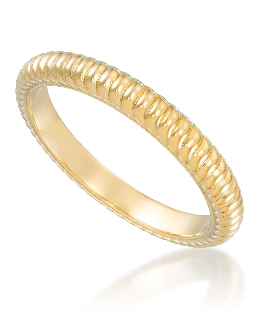 Yellow Gold_Gold Luxe® 14K Yellow Gold Bold Twist Slip on Bangle. Dent Resistant, Infused with Nano Diamond Resin Core®. Average Wrist Size. - iHeart Jewels_I_Heart_1