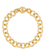 Load image into Gallery viewer, Yellow Gold_Gold Luxe® 14K Yellow Gold Double Rolo Bracelet. Dent Resistant, Infused with Nano Diamond Resin Core® . Average Wrist Size. - iHeart Jewels_I_Heart_1
