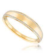 Load image into Gallery viewer, Yellow Gold_Gold Luxe® 14K Yellow Gold Graduated Bangle with Glittery Frame. Dent Resistant, Infused with Nano Diamond Resin Core®. Average Wrist Size. - iHeart Jewels_I_Heart_1
