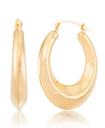Load image into Gallery viewer, Yellow Gold_Gold Luxe® 14K Yellow Gold Graduated Hoop earrings. Dent Resistant, Infused with Nano Diamond Resin Core® - iHeart Jewels_I_Heart_1
