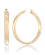 Load image into Gallery viewer, Yellow Gold_Gold Luxe® 14K Yellow Gold Large Domed Hoop Earrings. Dent Resistant, Infused with Nano Diamond Resin Core® - iHeart Jewels_I_Heart_1
