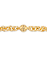 Load image into Gallery viewer, Yellow Gold_Gold Luxe® 14K Yellow Gold Rolo Bracelet. Dent Resistant, Infused with Nano Diamond Resin Core®. Average Wrist Size. - iHeart Jewels_I_Heart_1
