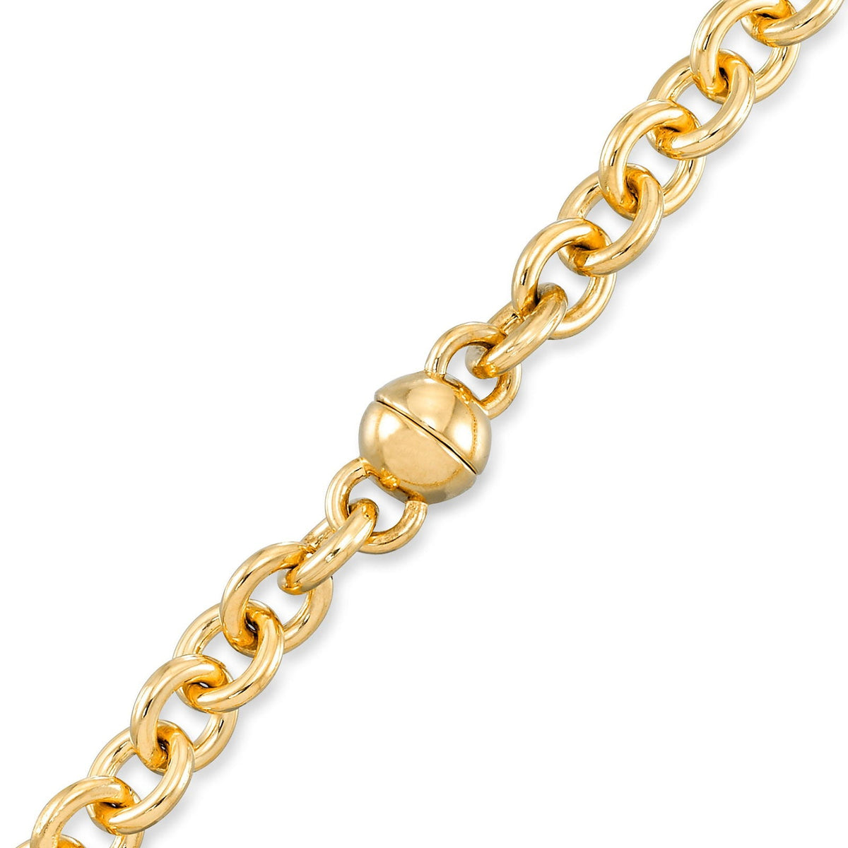 Gold Luxe® 14K Gold Rolo Necklace. 18
