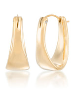 Load image into Gallery viewer, Yellow Gold_Gold Luxe® 14K Yellow Gold Tapered Oval hoop Earrings. Dent Resistant, Infused with Nano Diamond Resin Core® - iHeart Jewels_I_Heart_1
