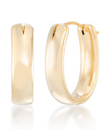 Load image into Gallery viewer, Yellow Gold_Gold Luxe® 14K Yellow Gold Wide Oval Hoop Earrings. Dent Resistant, Infused with Nano Diamond Resin Core® - iHeart Jewels_I_Heart_1

