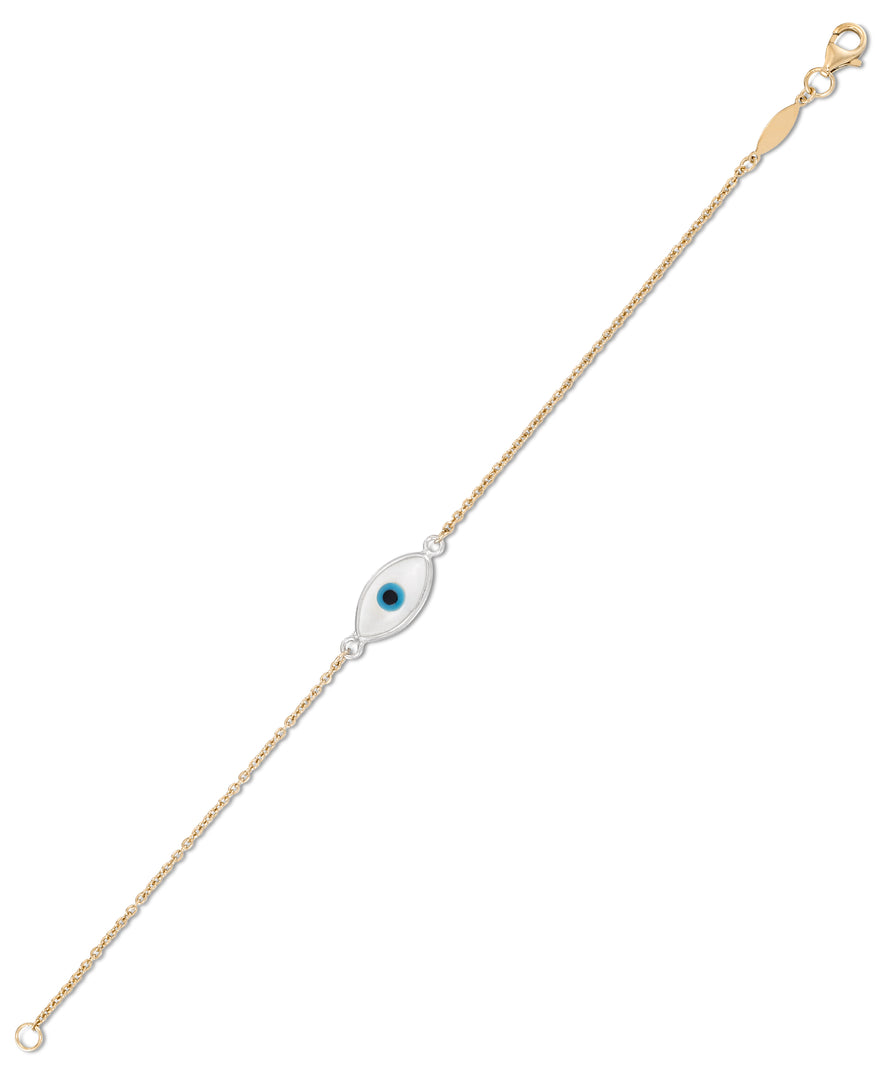 14K Yellow Gold over Sterling Silver_Evil Eye Bracelet, 7"_I_Heart_1