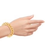 Load image into Gallery viewer, Yellow Gold_Gold Luxe® 14K Yellow Gold Bold Ladies Curb Link Bracelet. Dent Resistant, Infused with Nano Diamond Resin Core®. Average Wrist Size. - iHeart Jewels_I_Heart_1
