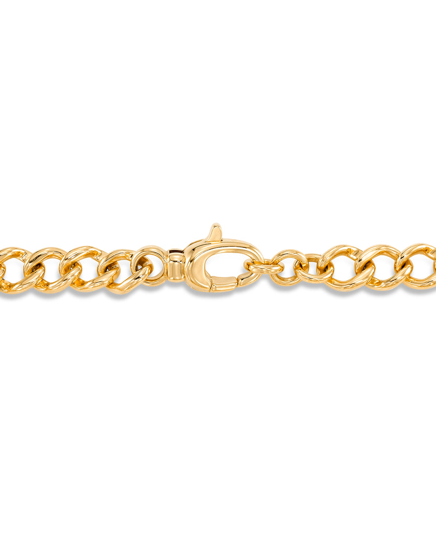 Yellow Gold Gold Luxe® 14K Gold Bold Graduated Sculpted Curb Link Necklace, 20". Dent Resistant, Infused with Nano Diamond Resin Core® I_Heart_1