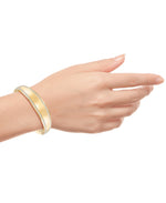 Load image into Gallery viewer, Yellow Gold_Gold Luxe® 14K Yellow Gold Graduated Bangle with Glittery Frame. Dent Resistant, Infused with Nano Diamond Resin Core®. Average Wrist Size. - iHeart Jewels_I_Heart_1
