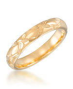 Load image into Gallery viewer, Yellow Gold_Gold Luxe® 14K Gold High Polished and Diamond Cut Domed Band Ring Dent Resistant, Infused with Nano Diamond Resin Core®_I_Heart_1
