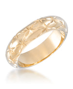 Load image into Gallery viewer, Yellow Gold_Gold Luxe® 14K Gold Sparkle Diamond Cut Domed Band Ring Dent Resistant, Infused with Nano Diamond Resin Core®_I_Heart_1
