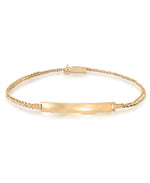 Load image into Gallery viewer, 14K Yellow Gold over Sterling Silver_I.D. Bracelet with Riccio Chain, 7&quot;_I_Heart_1
