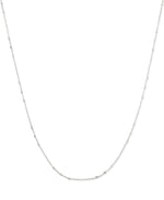 Load image into Gallery viewer, White Gold_14K Gold Diamond Cut Bead Chain Made in Italy_I_Heart_2
