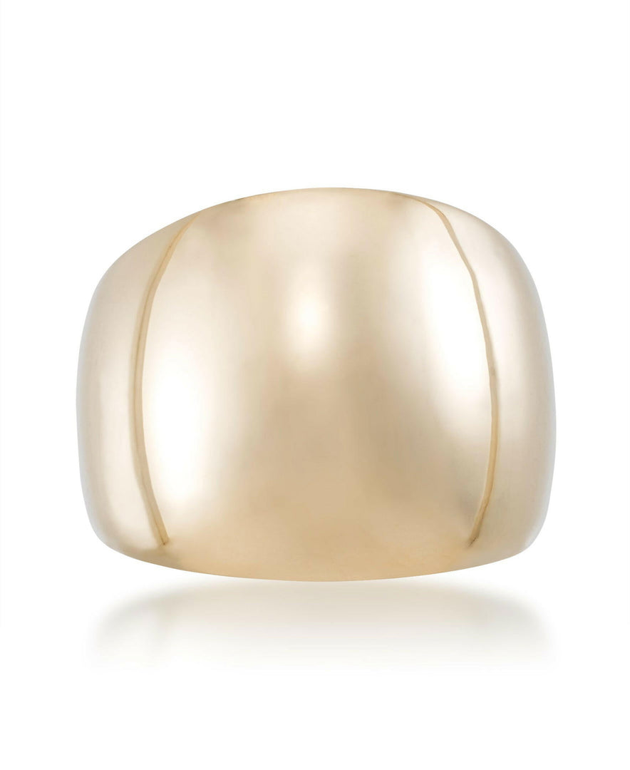 Yellow Gold_14K Gold High Polished Bold Dome Ring. Made in Italy_I_Heart_1