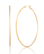 Cargar imagen en el visor de la galería, 14K Yellow Gold over Sterling Silver_Large Knife Edge Oval Hoop Earrings_I_Heart_1
