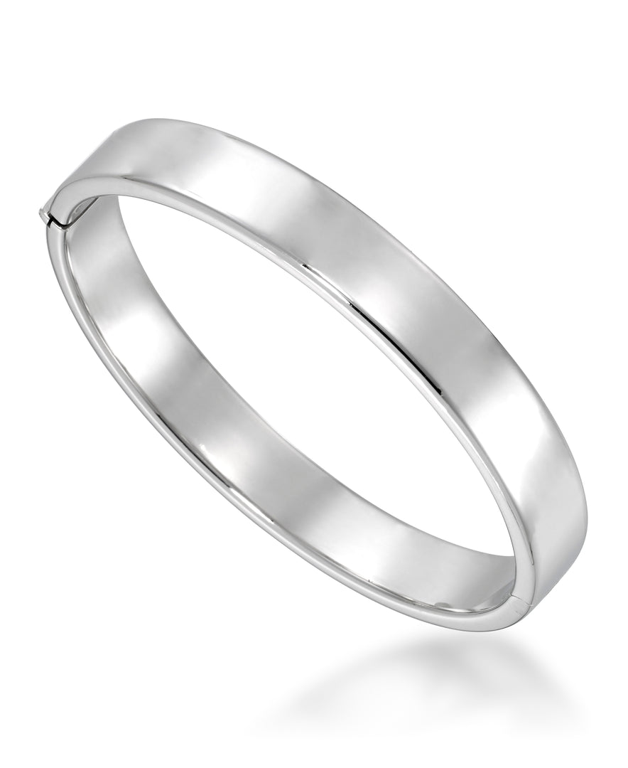 Platinum over Sterling Silver_Bold Wide Bangle Bracelet_I_Heart_1