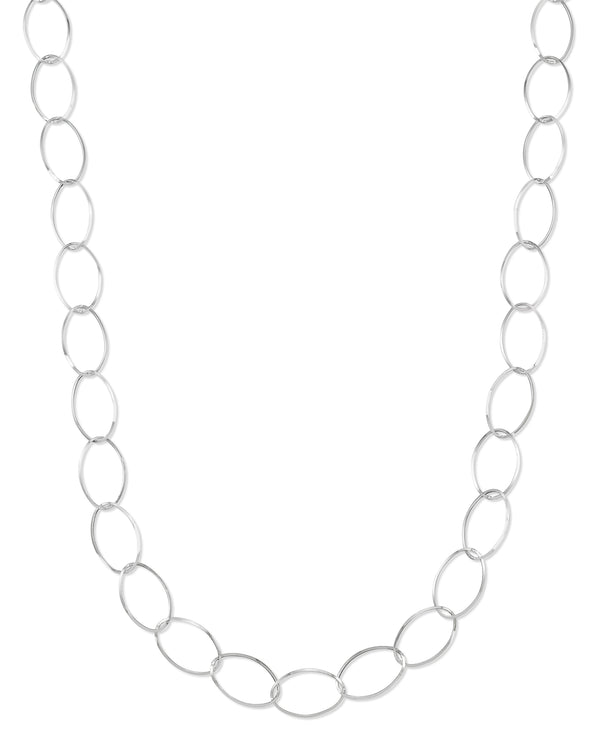 Platinum over Sterling Silver_ Oval Link Necklace_I_Heart_1
