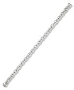 Load image into Gallery viewer, Platinum over Sterling Silver_Rolo Bracelet with Nano Diamond Resin® Core and Magnetic Closure_I_Heart_1

