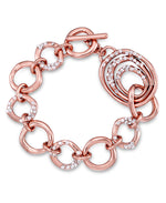 Load image into Gallery viewer, Rose Gold Tone_1/2 CT. T.W. Simulated Diamond Organic Multi Link Bracelet , 7&quot;_I_Heart_3

