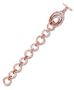 Load image into Gallery viewer, Rose Gold Tone_1/2 CT. T.W. Simulated Diamond Organic Multi Link Bracelet , 7&quot;_I_Heart_3
