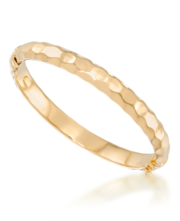 14K Yellow Gold over Sterling Silver_Bold Faceted Bangle Bracelet - 14K Yellow Gold over Sterling Silver_I_Heart_1