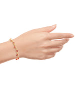 Cargar imagen en el visor de la galería, Sterling Silver_Amber Rosa® Red Genuine Amber Multi Ladybug Bracelet, 7&quot; Plus 2&quot; Extender_I_Heart_2
