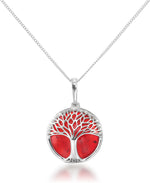 Load image into Gallery viewer, Sterling Silver_Amber Rosa® Red Genuine Amber Tree of Life Pendant, 18&quot; Chain_I_Heart_2
