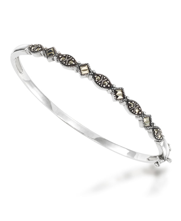 Sterling_Silver Tori Hill® Genuine Marcasite Multi Marquise Bangle Bracelet_I_Heart_1