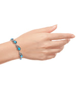 Load image into Gallery viewer, Sterling Silver Tori Hill® Genuine Marcasite Peacock Feather Bracelet with Genuine Abalone_I_Heart_1
