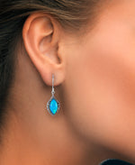 Load image into Gallery viewer, Sterling Silver_Tori Hill® Genuine Marcasite and Simulated Opal Teardrop Dangle Earrings_I_Heart_1

