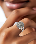 Load image into Gallery viewer, Sterling Silver_Tori Hill® Genuine Marcasite Flower Power Ring_I_Heart_1
