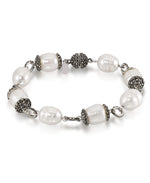 Load image into Gallery viewer, Sterling Silver_Tori Hill® Genuine Marcasite Multi Genuine Jade Bead Station Bracelet. 7&quot;_I_Heart_1
