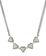 Load image into Gallery viewer, Sterling Silver_Tori Hill® Genuine Marcasite and Brilliant Crystal Victorian Multi Heart Necklace_I_Heart_1
