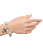 Load image into Gallery viewer, Sterling Silver_Tori Hill® Genuine Marcasite and Pearl Multi Charm Bracelet_I_Heart_1
