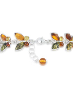 Load image into Gallery viewer, Sterling Silver_Amber Rosa™ Genuine Multicolor Amber Butterfly Adjustable Bracelet 7&quot; with 1&quot; Extender - iHeart Jewels_I_Heart_1
