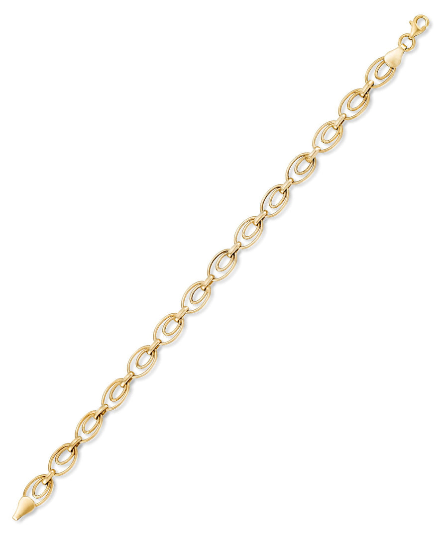 Yellow Gold_10K Gold Doorknocker Link Bracelet. Made in Turkey_I_Heart_1