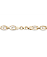Load image into Gallery viewer, Yellow Gold_10K Gold Doorknocker Link Bracelet. Made in Turkey_I_Heart_1
