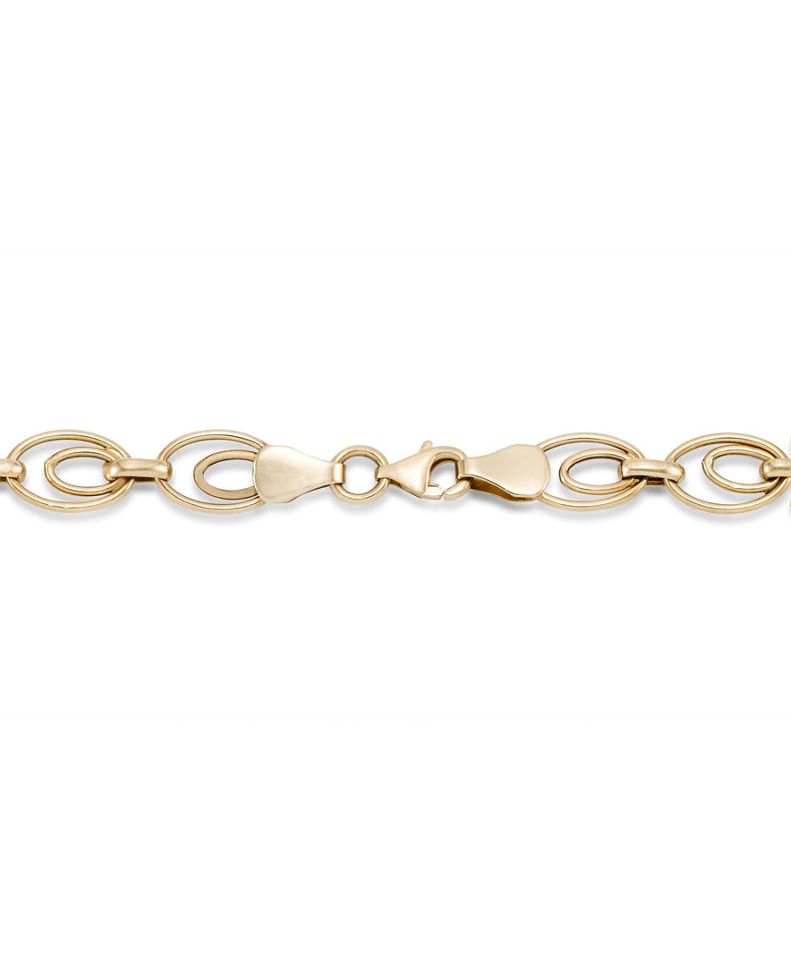 Yellow Gold_10K Gold Doorknocker Link Bracelet. Made in Turkey_I_Heart_1