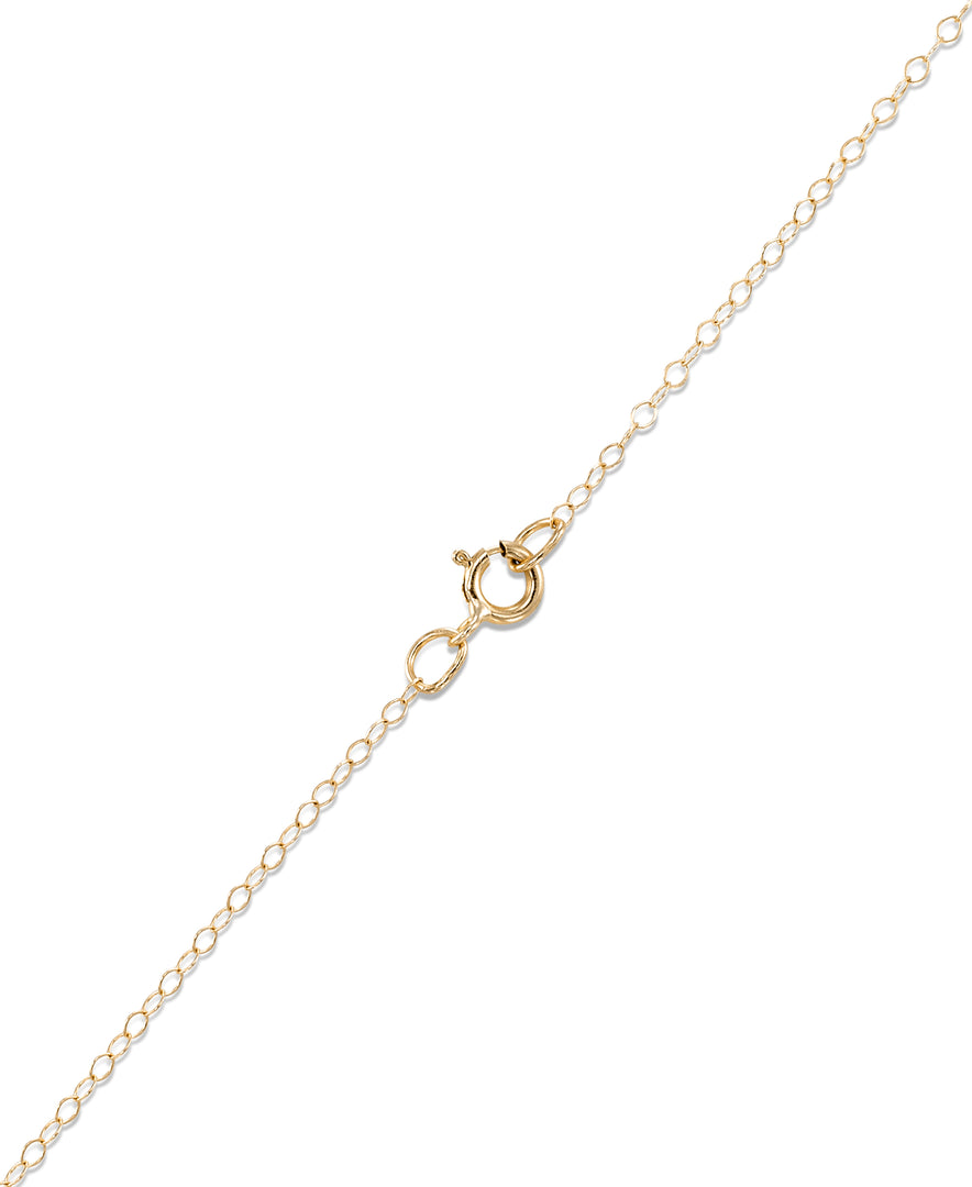 Yellow Gold_10K Gold Loveknot Pendant with Brilliant Glittery Inlay, 18" Chain, Made in Italy_I_Heart_1