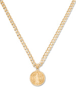 Load image into Gallery viewer, Yellow Gold_14K Gold Saint Bendict Medalion Pendant, 18&quot; Chain_I_Heart_1
