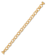 Load image into Gallery viewer, Yellow Gold_Gold Luxe® 14K Yellow Gold Double Rolo Bracelet. Dent Resistant, Infused with Nano Diamond Resin Core® . Average Wrist Size. - iHeart Jewels_I_Heart_1
