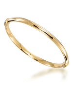 Load image into Gallery viewer, Yellow Gold_Gold Luxe® 14K Yellow Gold High Polished Domed Bangle. Dent Resistant, Infused with Nano Diamond Resin Core®. Average Wrist Size. - iHeart Jewels_I_Heart_1
