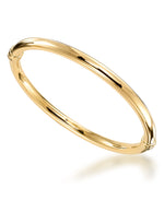Load image into Gallery viewer, Yellow Gold_Gold Luxe® 14K Yellow Gold High Polished Round Tube Bangle. Dent Resistant, Infused with Nano Diamond Resin Core®. Average Wrist Size. - iHeart Jewels_I_Heart_1
