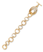 Load image into Gallery viewer, Yellow Gold Tone_1/2 CT. T.W. Simulated Diamond Organic Multi Link Bracelet , 7&quot;_I_Heart_1
